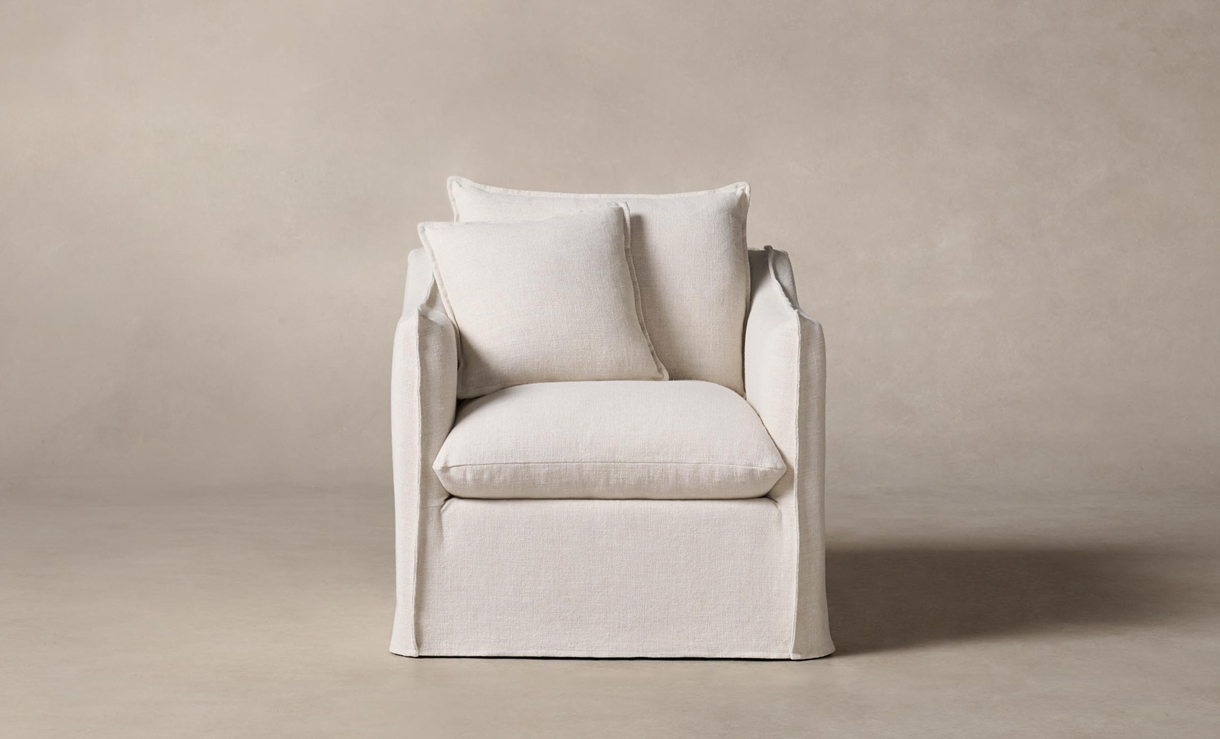 The Dune Chair - Heritage Belgian Linen Egret