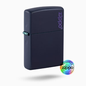 Classic Navy Matte Zippo Logo Windproof Lighter