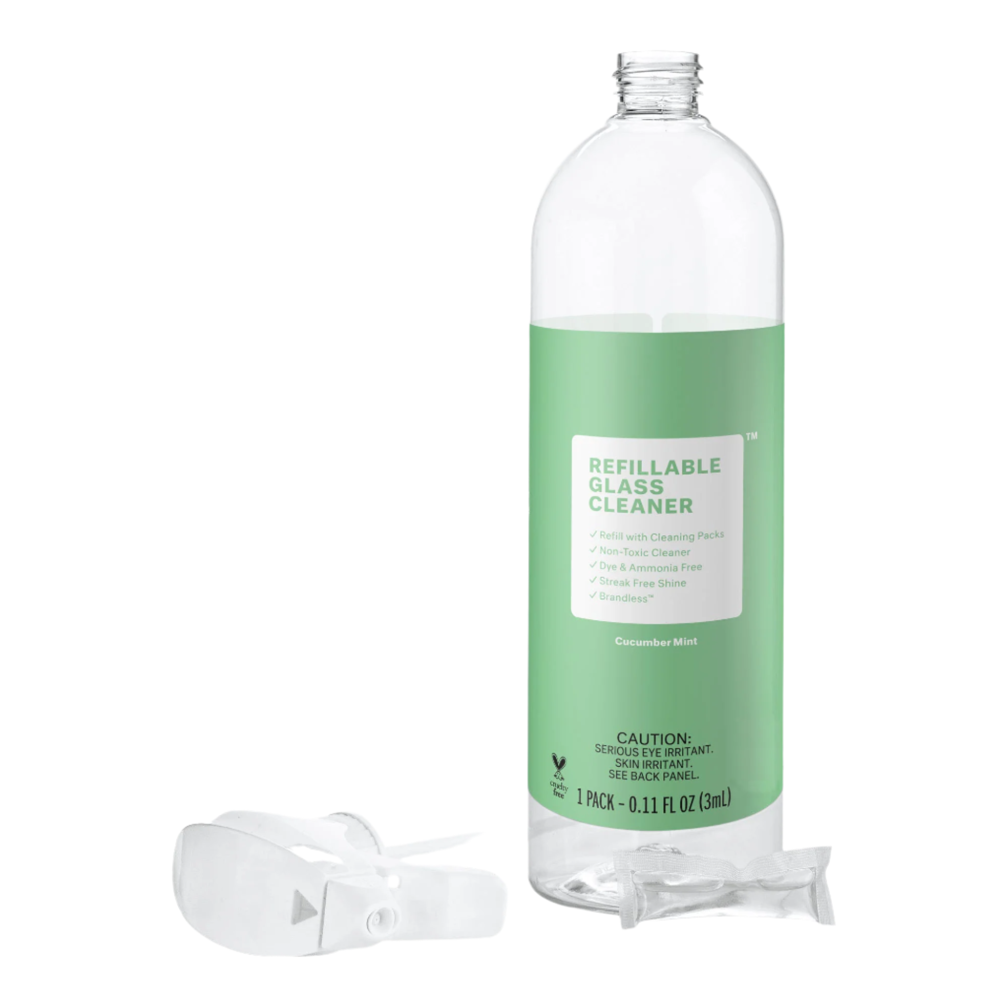 Refillable Glass Cleaner - Cucumber Mint