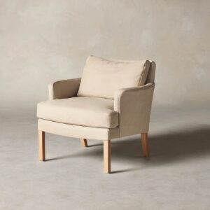 The Kaye Chair - Nubuck Leather Fawn