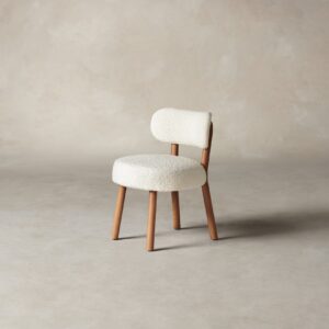 The Jane Dining Chair - Italian Bouclé White