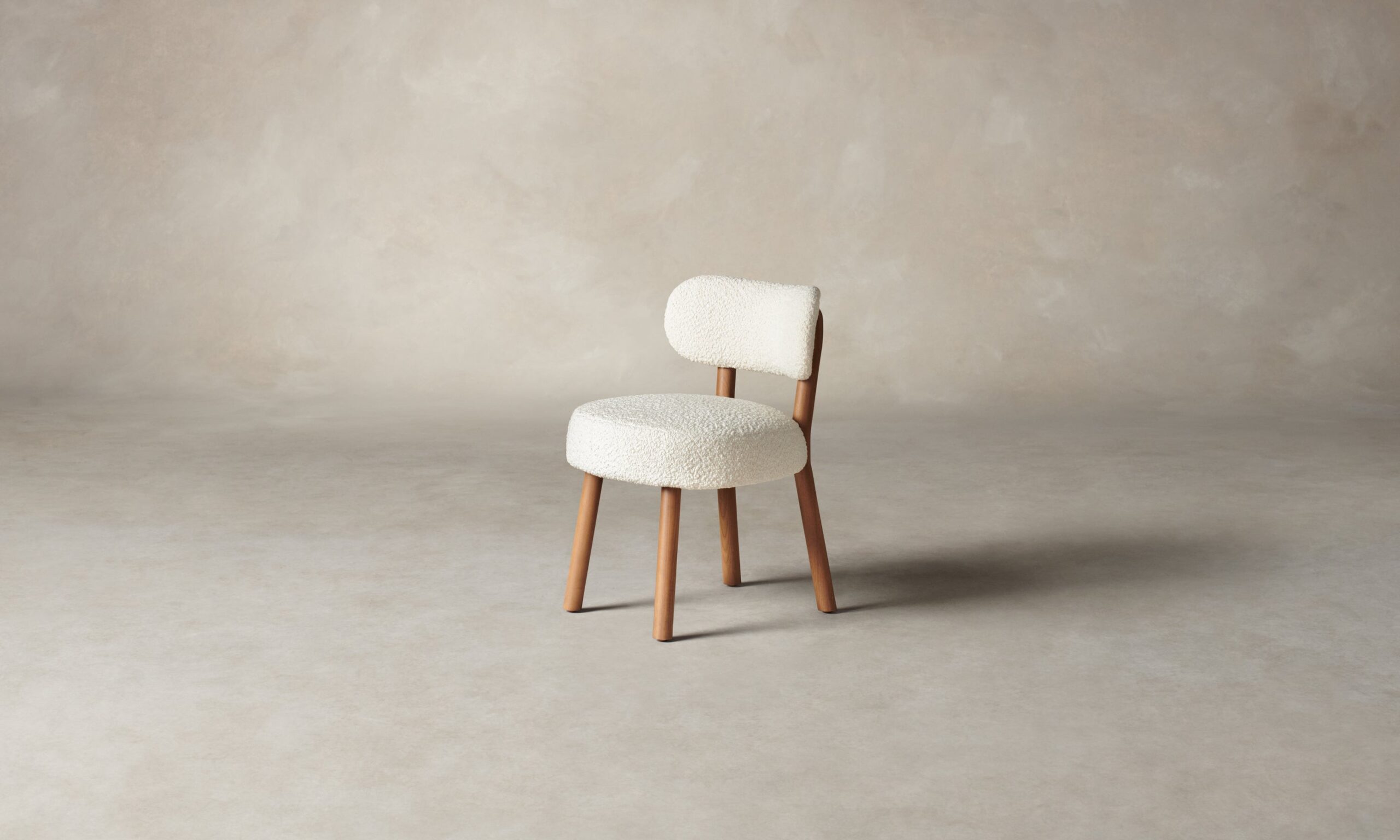 The Jane Dining Chair - Italian Bouclé White