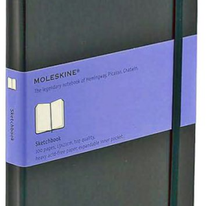 257614155.png Moleskine Art Plus Sketchbook, Large, Plain, Black, Hard Cover (5 x 8.25)