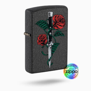 Zippo Rose Dagger Tattoo Design  Windproof Lighter