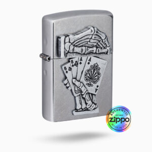 Zippo Dead Mans Hand Emblem Design  Windproof Lighter