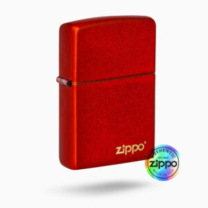 Classic Metallic Red Zippo Logo Windproof Lighter