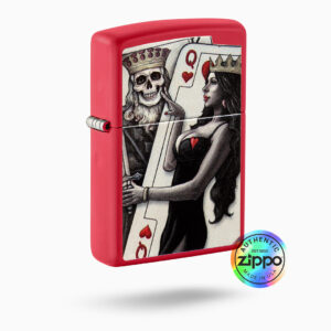 45.jpg Zippo Skull King Queen Beauty Windproof Lighter