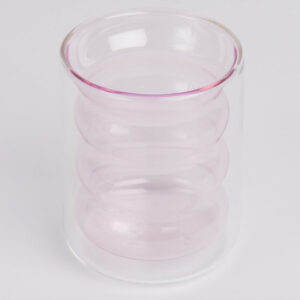 Blush Pink Ripple Glass