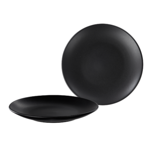 Black Stoneware Salad Plates - 2 Count