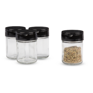 Glass Spice Jars - 4 Count