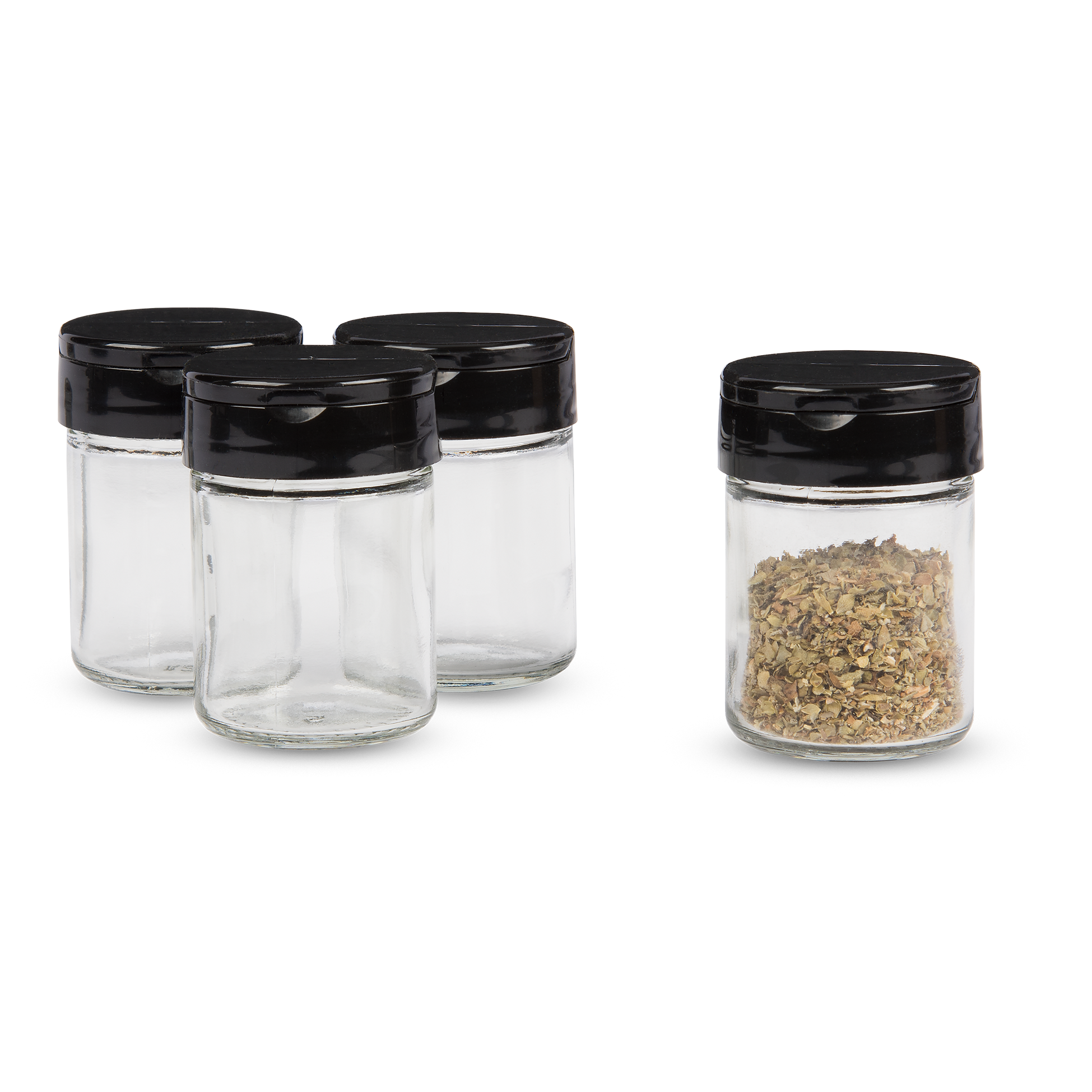 Glass Spice Jars - 4 Count