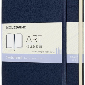 579037520.png Moleskine Art Collection Sketchbook, Large, Plain, Blue Sapphire, Hard Cover (5 x 8.25)
