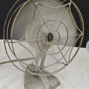 VTG 11" Electric Metal Desk Table FAN OSCILLATING Art Deco MCM RUNS