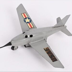 Vintage Wyandotte Pressed Steel Friction Drive Jet Airplane, USAF