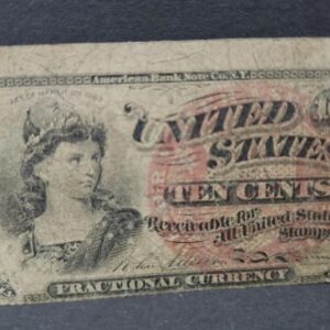 1874 10 CENT United States Fractional Currency Bank Note MONEY