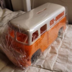 57_1297d2f5-d0f3-4936-9491-fea371bb177e.jpg RARE Vintage 1950's EZE Orange Hard Plastic Advertising Bank Toy Collectible IOP