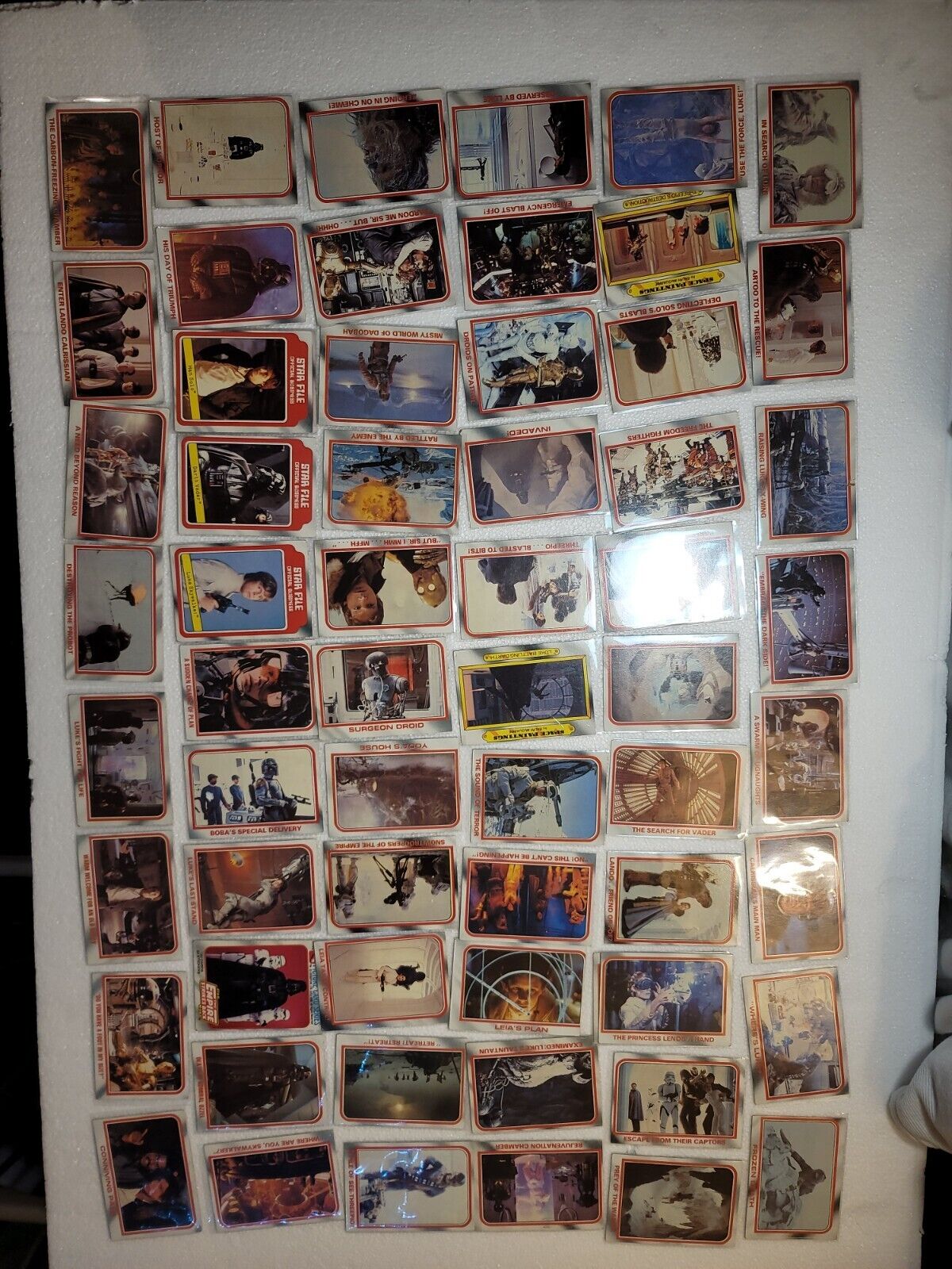 LOT of 61 Empire Strikes Back Topps Trading Cards Star Wars Near Mint Wow