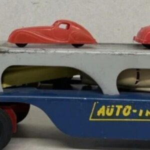 Vintage Wyandotte Auto Transport Pressed Steel 2-Piece Trailer Truck 1960s 2 Car