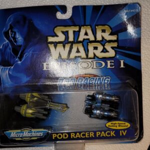 Micromachines Star Wars Episode 1 Pod Racing Pack 4, 1998 by Galoob Vintage