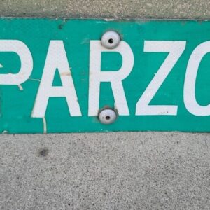 Carparzo Drive Metal Street Sign Green 6" X 24" Vintage Reflective RARE Cave