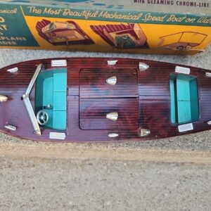 57_23c344a6-a028-4dde-be33-8e82cdc6f158.jpg Rare Ideal Speed Boat with Aquaplane Rider Original Box