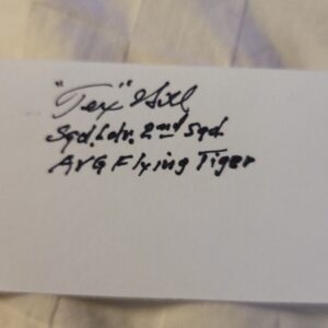DAVID TEX HILL SIGNED CUT SIGNATURE WWII ACE FLYING TIGERS Real