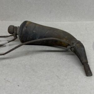 ANTIQUE 19th CEBTURY BLACK POWDER HORN