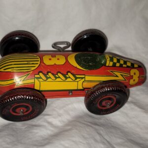VINTAGE MARX - NO 3 RACE CAR WIND-UP TIN LITHO VERY SCARCE No Driver