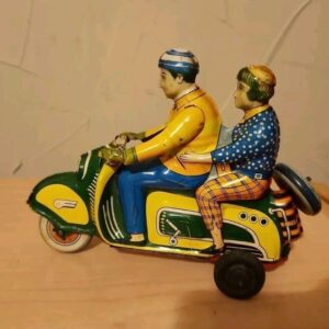 Technofix 282 Tin Friction Scooter Motorcycle Vespa Germany 1950s