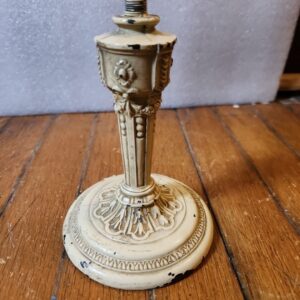 Antique Porcelain Bed Lamps Boudoir Victorian Colonial Cast Iron 6" Art Nouveau