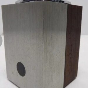 Vintage MCM Varaflame Ronson Eric Table Lighter - Wood & Aluminum Base