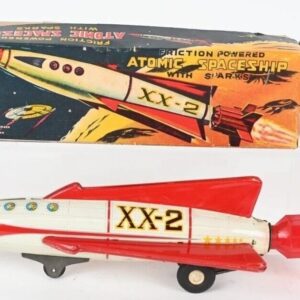 57_4504facc-c14d-4efb-af81-fab3e3c2573c.jpg RARE 1960S JAPAN MASUDAYA FRICTION ATOMIC SPACESHIP ROCKET BOXED WORKS