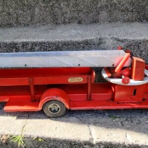 Vintage Doepke Rossmoyne Model Toys Ladder Fire Truck Pressed Steel 1950s