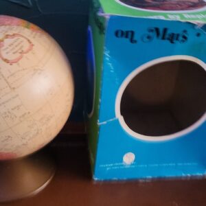 Vintage Replogle THE REVERE 6" World Globe Bank original Box