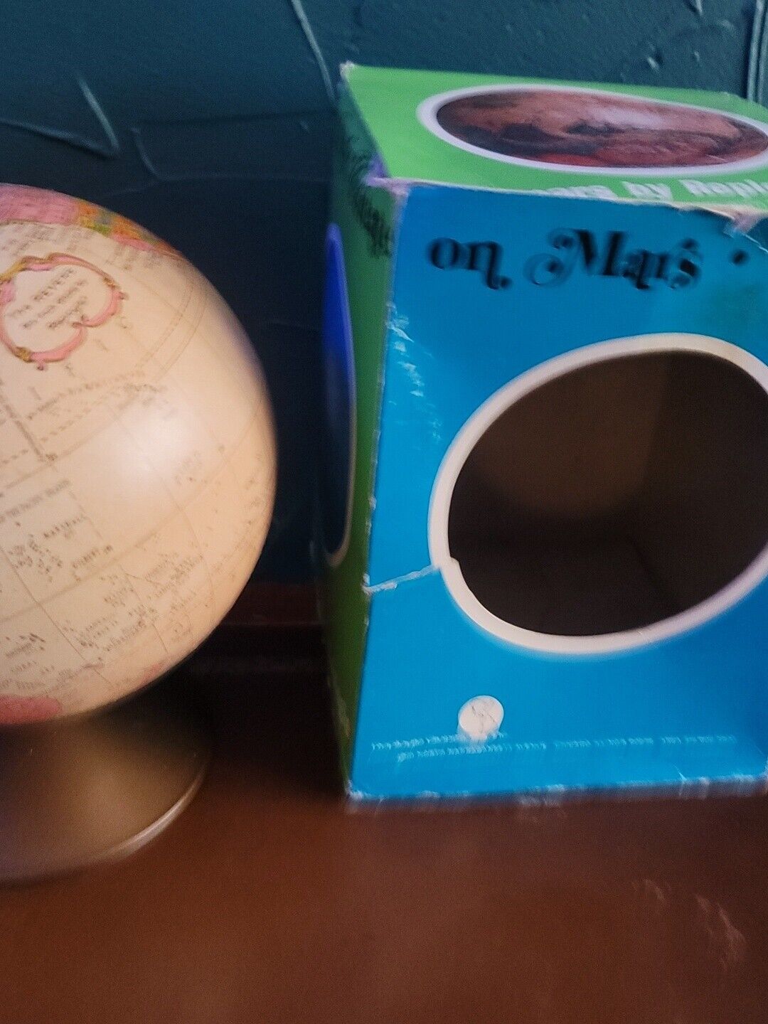 Vintage Replogle THE REVERE 6" World Globe Bank original Box