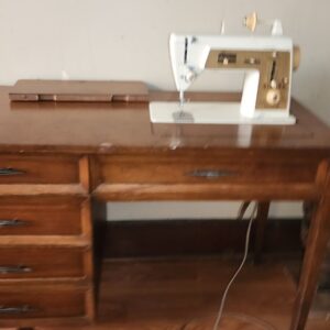 Vintage 1960's Singer Sewing Machine 604 Touch & Sew Needs Repair Broken Mcm
