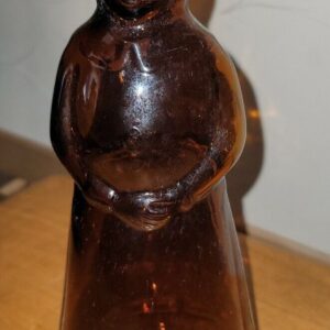 Vintage 1976 Mrs. Butterworth's Syrup Glass Bottle W Metal Lid 11" tall