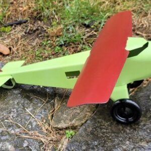 VINTAGE 1930's Turner Pressed Steel Toy Airplane 18" Wingspan No. 711 Repainted
