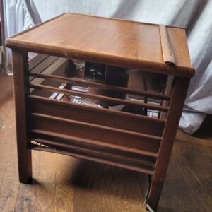Vintage Rare Diehl Mahogany Hassock Ottoman Wooden Floor Box Fan WORKING