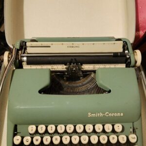 Vintage Smith Corona Sterling Manual Typewriter Green New Ribbon
