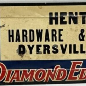 Vintage Diamond Edge Tools Tin Embossed General Store Advertising Sign 28" Long
