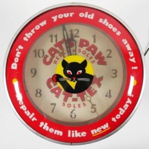 Vintage Cat Tex Cat`s Pam Lighted Advertising Clock