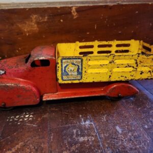 Vintage 1940s Marx Polar Ice Company Stake Box Pressed Steel Toy  StakeTruck