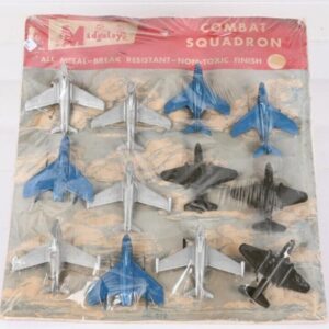 Vintage Lot 12 1950s MIDGETOY COMBAT SQUADRON MOC die Cast metal New Old Stock
