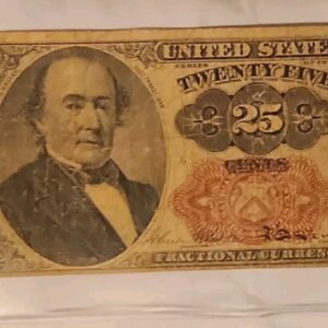 VF 25 Cents Fractional VF Note Collectible Paper Currency