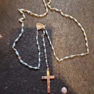 Refurbished Antique/Vintage Catholic Rosary Sacred Heart Of Jesus Virgin Mary