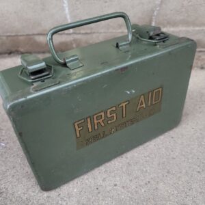 Vintage Bell System D First Aid Kit Metal Box ORIGINAL Complete Telephone Co.