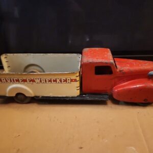 Vintage Toy 1930's Wyandotte Service Wrecker Tow Truck Pressed Steel 1187 As Is