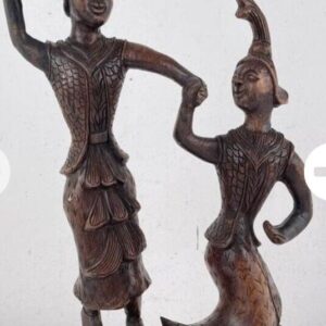Mid Century Moderm BURMESE WOOD CARVING 19 5/8" tall, 8 3/4" long