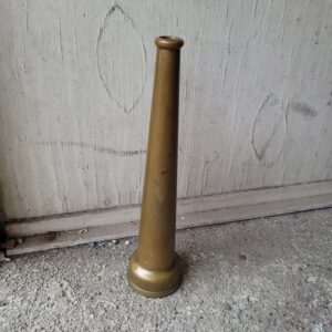 Vintage 10" Tapered Solid Brass Fire Hose Nozzle Base Firefighter First